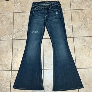 NEW 7 For All Mankind Andie Super Flare Jeans - size 25, inseam 30